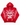 Concrete Jungle Red Skeleton Face Liberty Rhinestone Zip-Up Hoodie