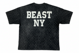 Concrete Jungle Statue of Liberty - Rhinestone Acid Washed Tee (Beast NY Collection)